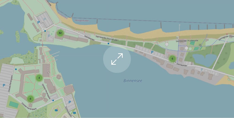 Karte mit Standorten in Heiligenhafen