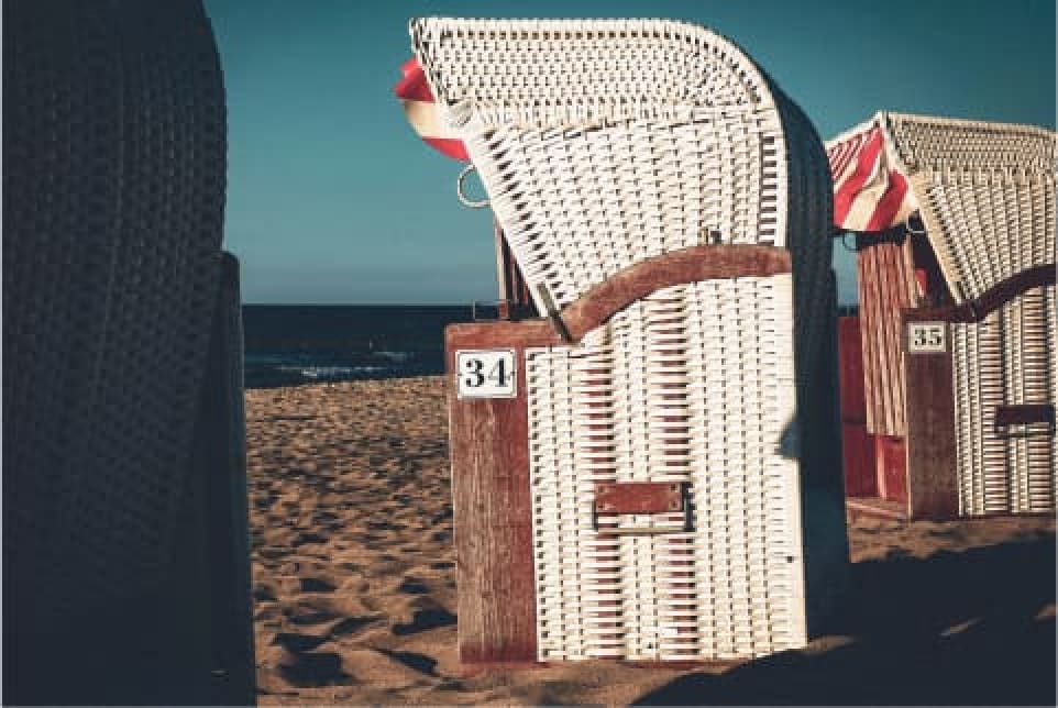 Urlaub mit Strandkorb